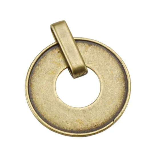 Bronze Plate Pendant 25mm x 20mm – Easy Set