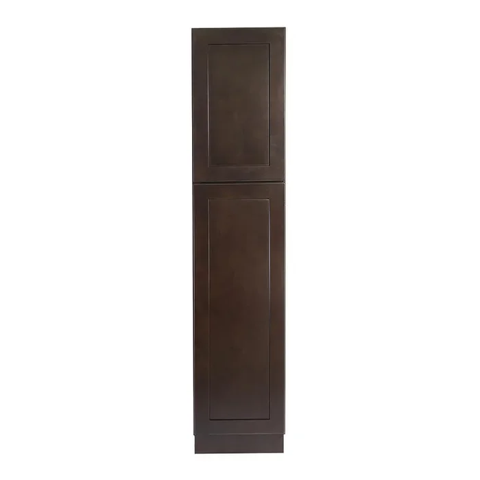 Brookings Plywood Ready to Assemble Shaker 18x84x24 in. 2-Door Pantry/Utility Kitchen Cabinet in Espresso