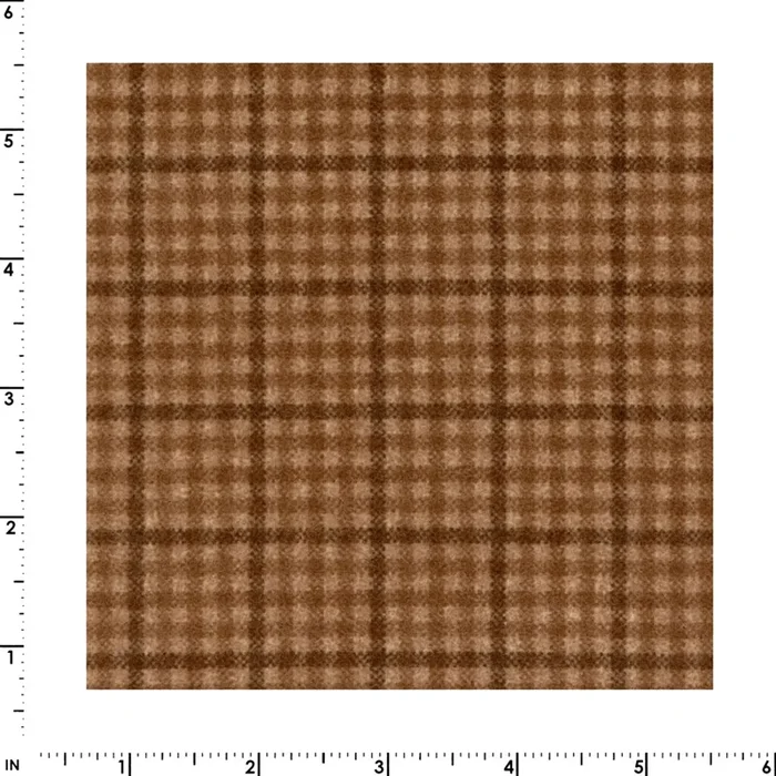 BROWN, TAN AND GOLD PLAID WOOLIES FLANNEL – MASF18141-A2