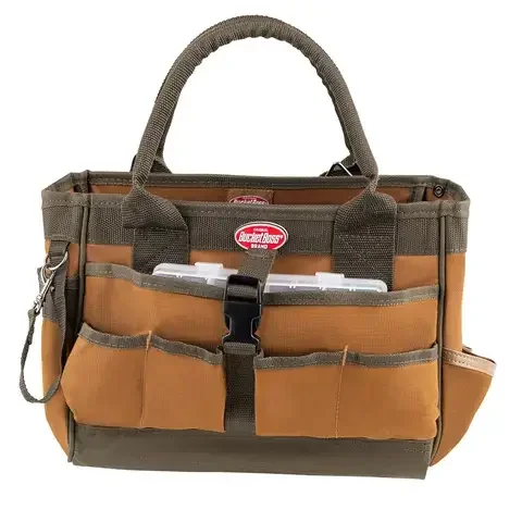 Bucket Boss Gatemouth Polyester Tool Bag 16 pocket Brown 1 pc