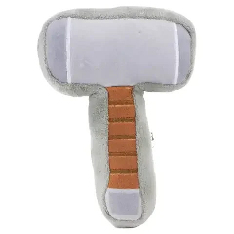 Buckle-Down Marvel Comics Beige Plush Thor’s Hammer Squeaky Dog Toy 1 pk