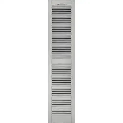 Builders Edge 67 in. H X 14.5 in. W Paintable Louvered Vinyl Shutter 2 pk