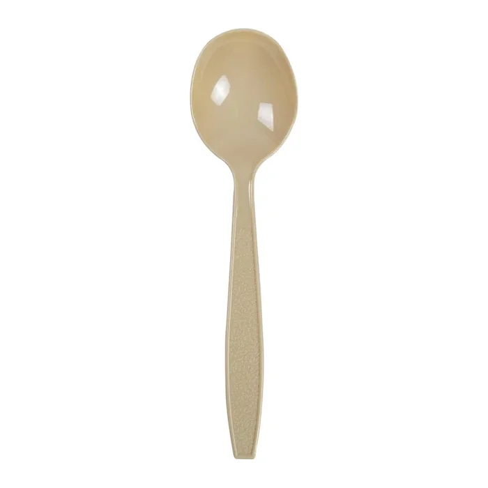 Bulk Heavy Champagne Polystyrene Soup Spoons, Case of 1,000