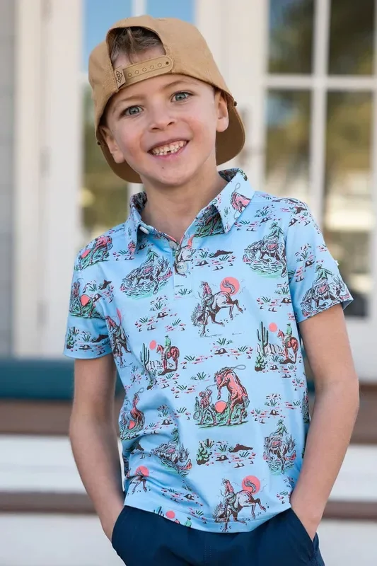 Burlebo – Cowboy Up Kid’s Polo Shirt