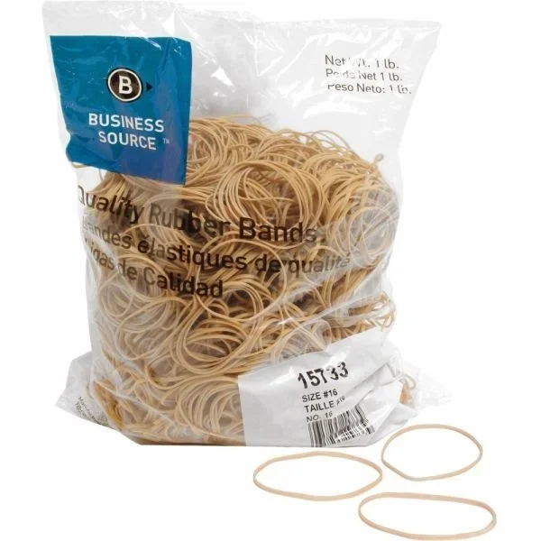 Business Source Quality Rubber Bands – Size #16 – 2.5″ Length X 0.1″ Width – Sustainable