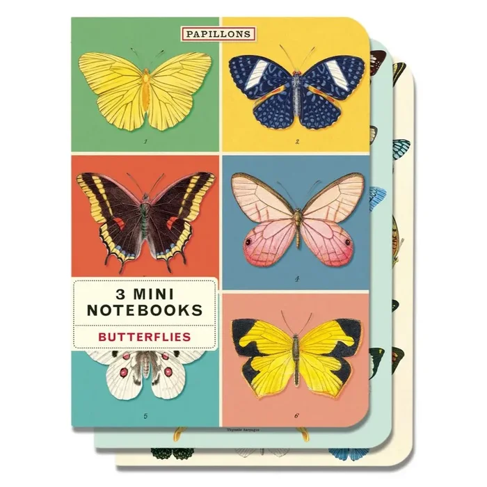 Butterflies Mini Pocket Notebooks Set of 3