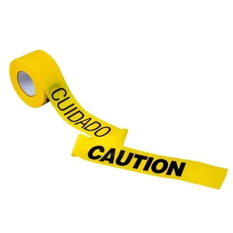 C.H. Hanson 1000 ft. L X 3 in. W Plastic Caution Cuidado Bilingual Barricade Tape Yellow