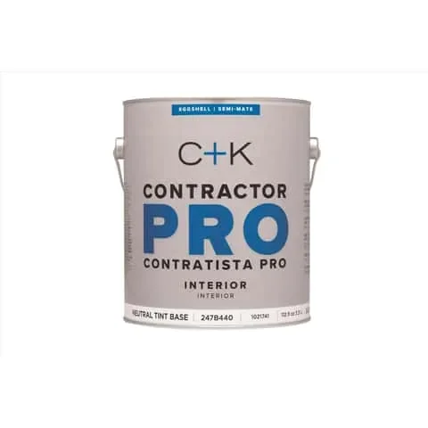 C+K Contractor Pro Eggshell Tint Base Tint Base Paint Interior 1 gal