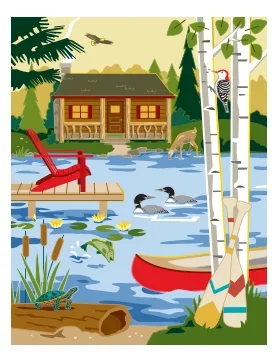 Cabin Life Poster (18×24)
