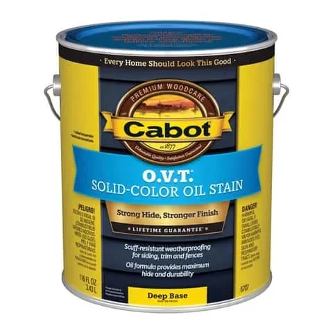 Cabot O.V.T. Low VOC Solid Tintable Deep Base Oil-Based Stain 1 gal