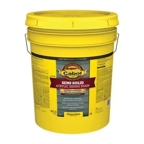 Cabot Semi-Solid Acrylic Neutral Base Acrylic Siding and Trim Stain 5 gal