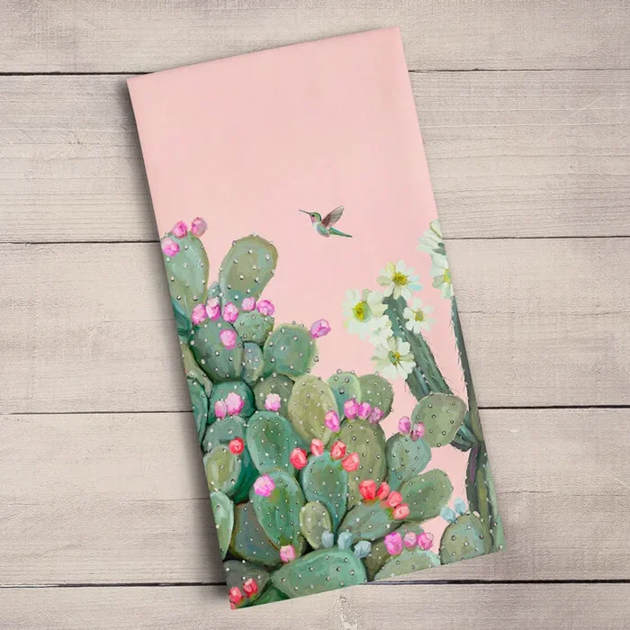 Cacti Garden Tea Towel