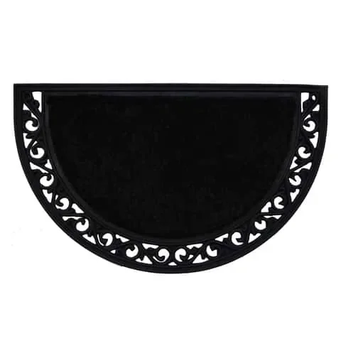 Calloway Mills 2 W X 3 L Black Semi Circle Coir Door Mat