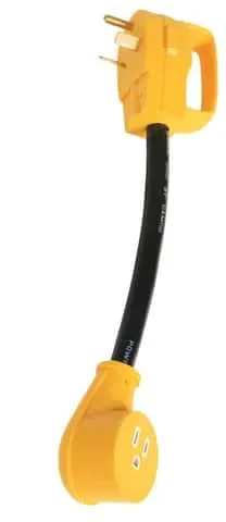 Camco Power Grip 12 in. 30 amps RV Electrical Adapter 30-15A 1 pk
