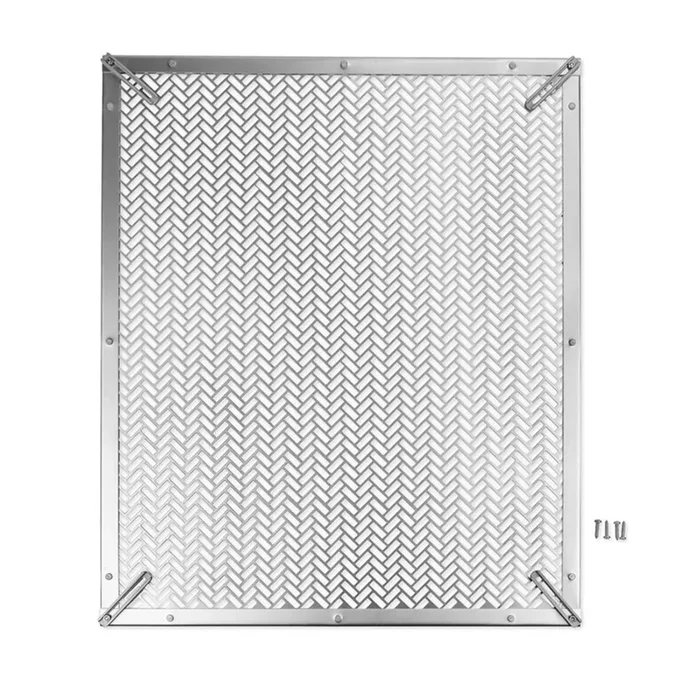 Camco Premium Lower RV Adjustable Protective Metal Screen Door Grille, Silver