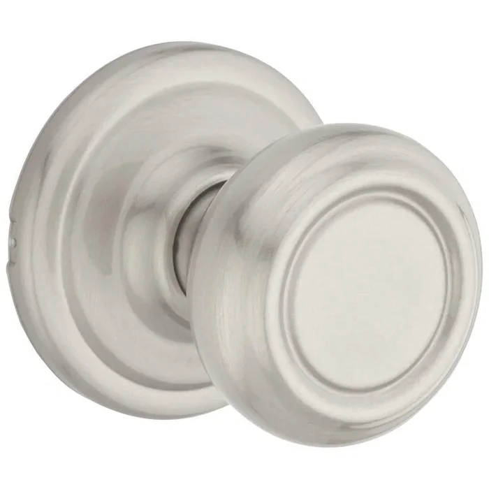 Cameron Satin Nickel Passage Hall/Closet Door Knob Featuring Microban Antimicrobial Technology