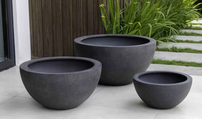 Campania International Fiber Clay Piccadilly Lite Planter