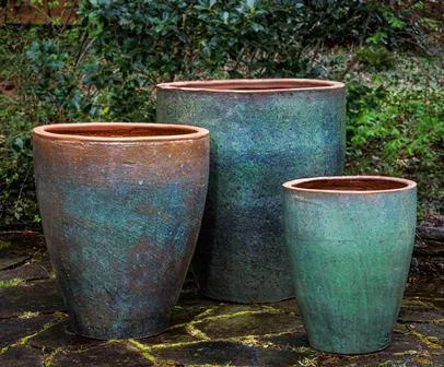 Campania International Glazed Terra cotta Tharabar Planter