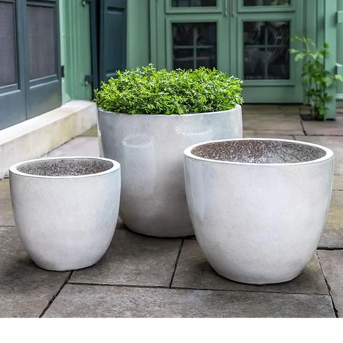 Campania International Rafi Planter – Pearl – S/3
