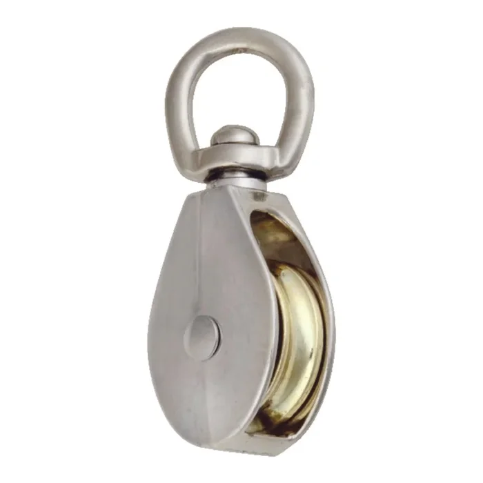 Campbell 1-1/2 in. D Nickel Copper Swivel Eye Swivel Single Eye Pulley