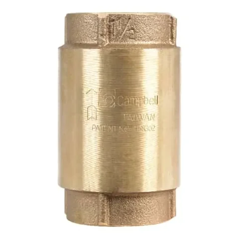 Campbell 1-1/2 in. D X 1-1/2 in. D FNPT x FNPT Red Brass Spring Loaded Check Valve