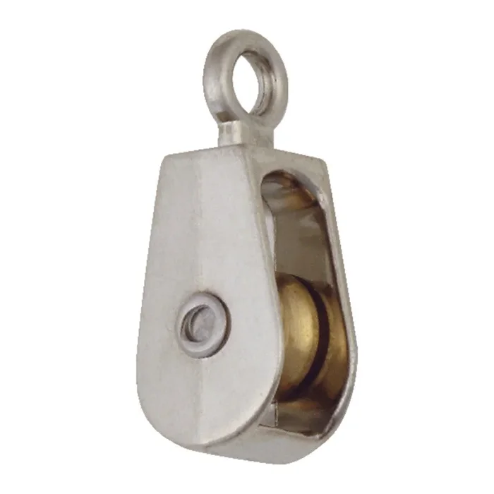 Campbell 1/2 in. D Nickel Copper Ridge Eye Pulley