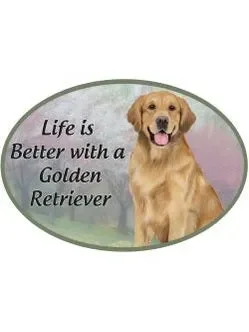 Car Magnet Golden Retriever Dog 1001-15