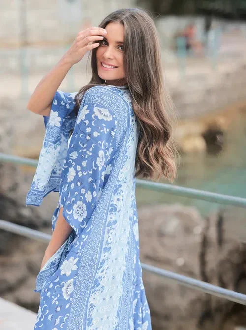 Carly Kimono – Blue Print
