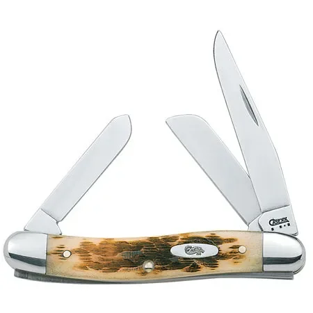 Case Knives – Peach Seed Jig Amber Bone Medium Stockman