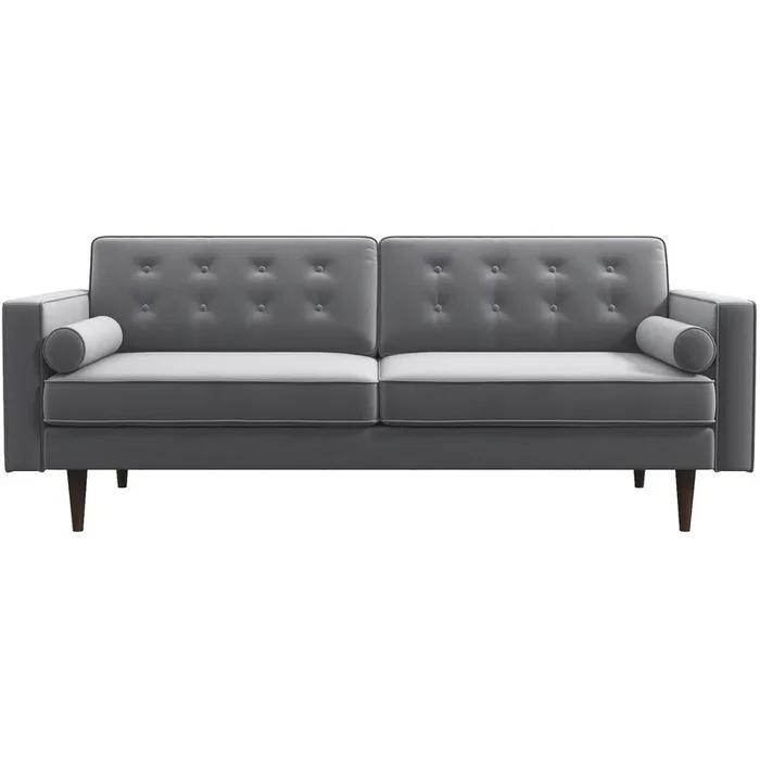 Casey Velvet Loveseat Grey Velvet