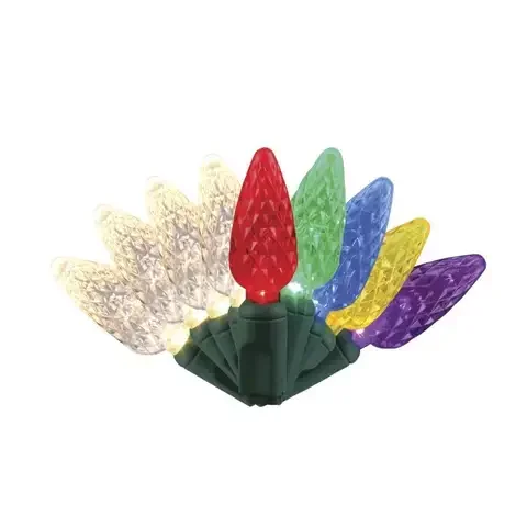 Celebrations LED Multicolored/Warm White 50 ct String Christmas Light Bulbs