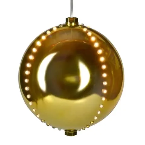 Celebrations Platinum LED Clear/Warm White Lighted Ornament 6 in. Hanging Decor