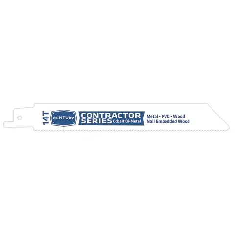 Century Drill & Tool 6 in. Bi-Metal Contractor Series Reciprocating Saw Blade 14 TPI 1 pk
