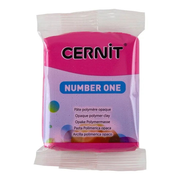 Cernit Number One Polymer Clay – Raspberry 2oz (56g) block