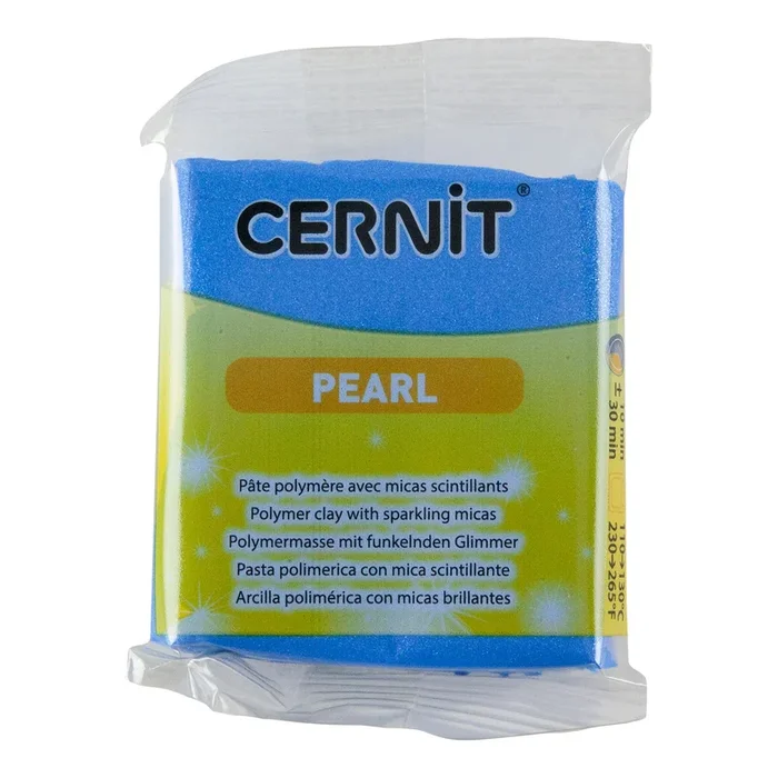 Cernit Pearl Polymer Clay – Blue 2oz (56g) block