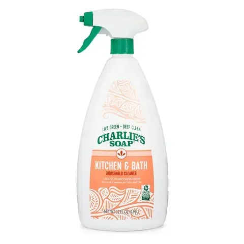 Charlie’s Soap No Scent Organic Kitchen and Bathroom Cleaner Liquid 32 oz