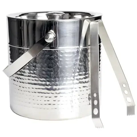 Chef Craft 3 qt Stainless Steel Ice Bucket with Tongs