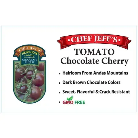 Chef Jeff Red Heirloom Chocolate Cherry Tomato Vegetable Plant
