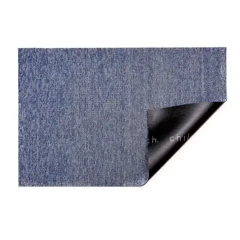 Chilewich 24 in. W X 72 in. L Cornflower Heathered Vinyl Runner Rug