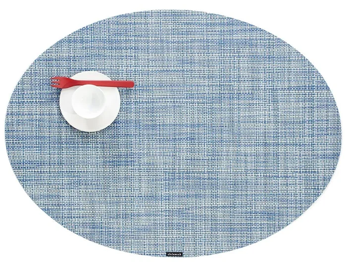 Chilewich – Mini Basketweave Oval Placemat – Chambray