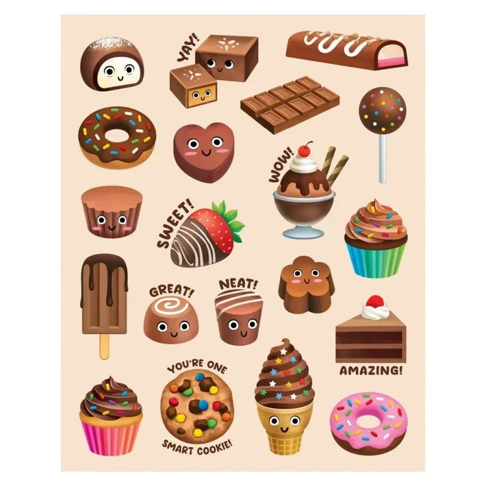 Chocolate Smelly Stickers, Pack Of 120