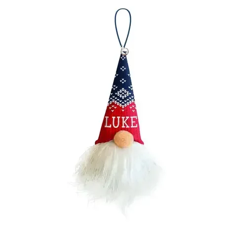 Christmas Gnome Multicolored Luke Ornament 5.5 in.