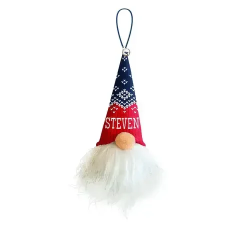 Christmas Gnome Multicolored Steven Ornament 5.5 in.