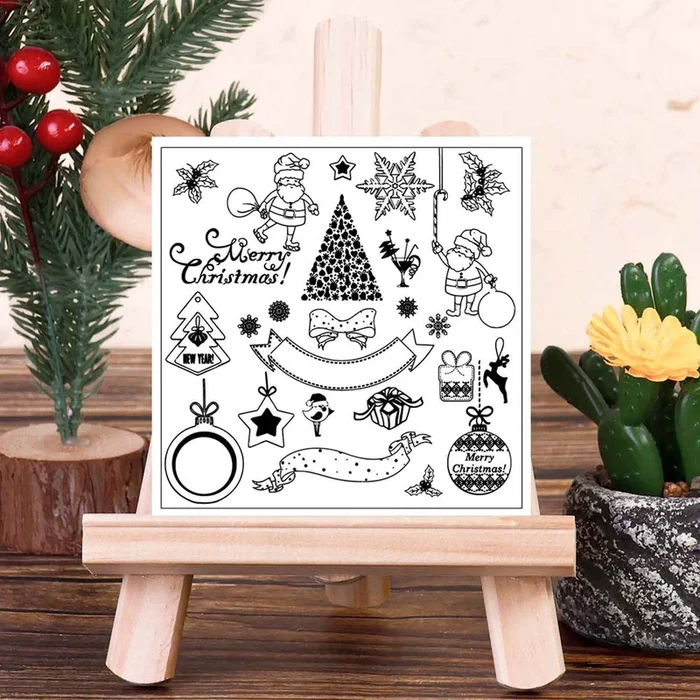 Christmas Santa Claus Silicone Rubber Stamps