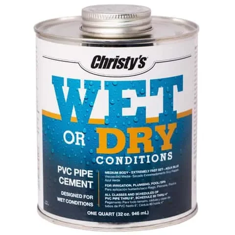 Christy’s Wet or Dry Blue Cement For PVC 4 oz
