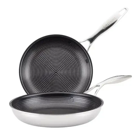 Circulon Stainless Steel Fry Pan Set Silver