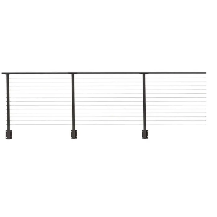 CityPost 32 ft. Deck Cable Railing, 42 in. Face Mount, Bronze