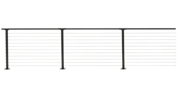 CityPost Deck Mount Bronze Steel Deck Cable Rail Kit