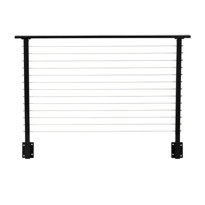 CityPost Face Mount x 36-in Black Steel Deck Cable Rail Kit