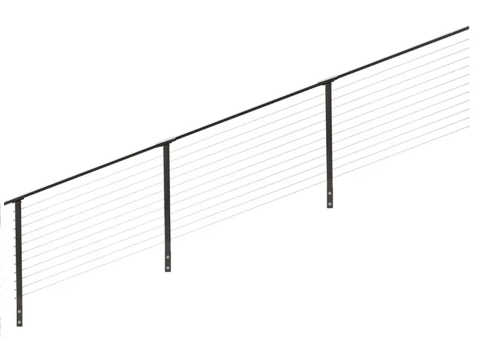 CityPost Stair Face Mount Steel Deck Cable Rail Kit